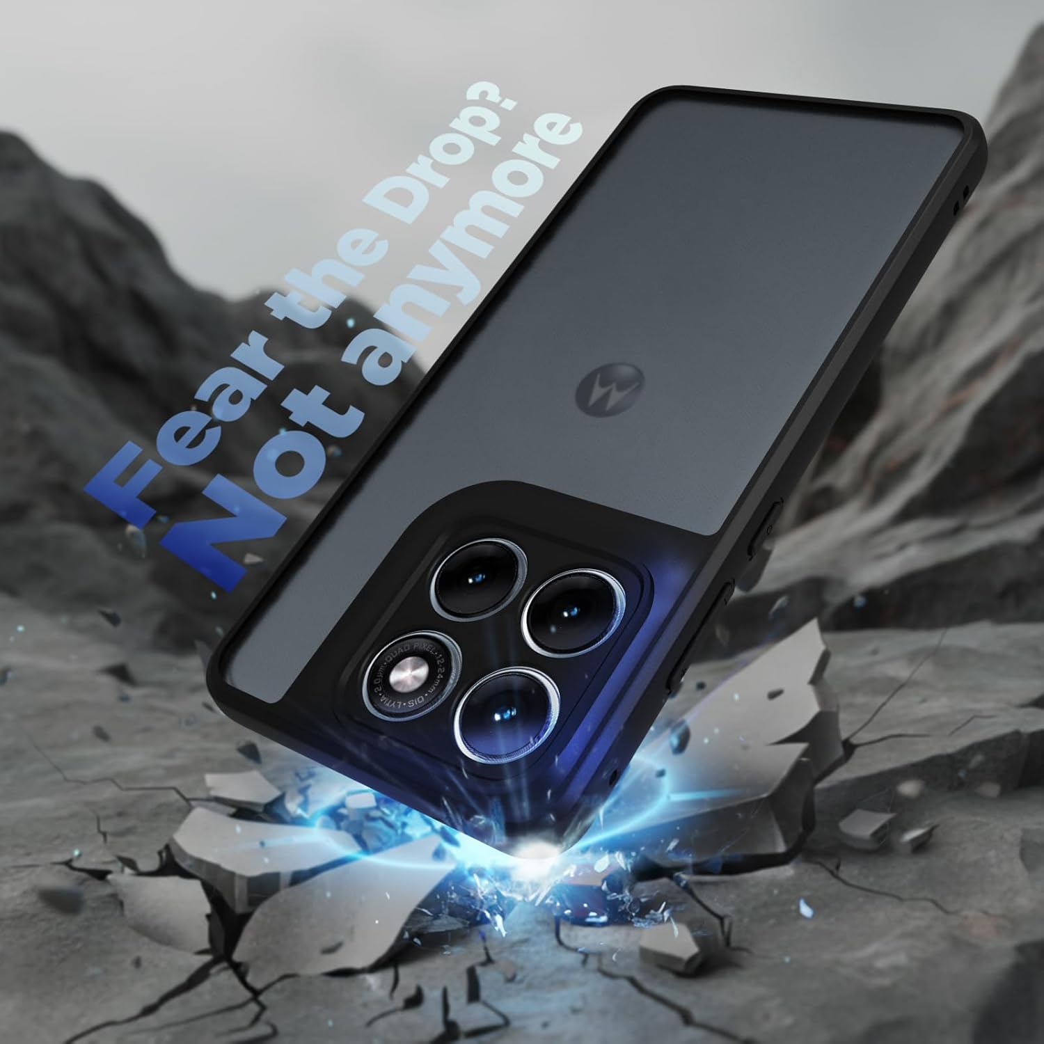 Motorola Moto Edge 70 Fusion 5G Back Cover Case | Sleek Hybrid - Matte Black