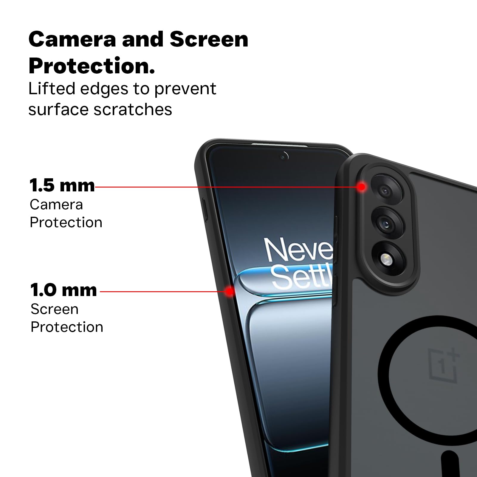 OnePlus Nord 5 5G Back Cover Case | Sleek Hybrid - Matte Black Magnetic