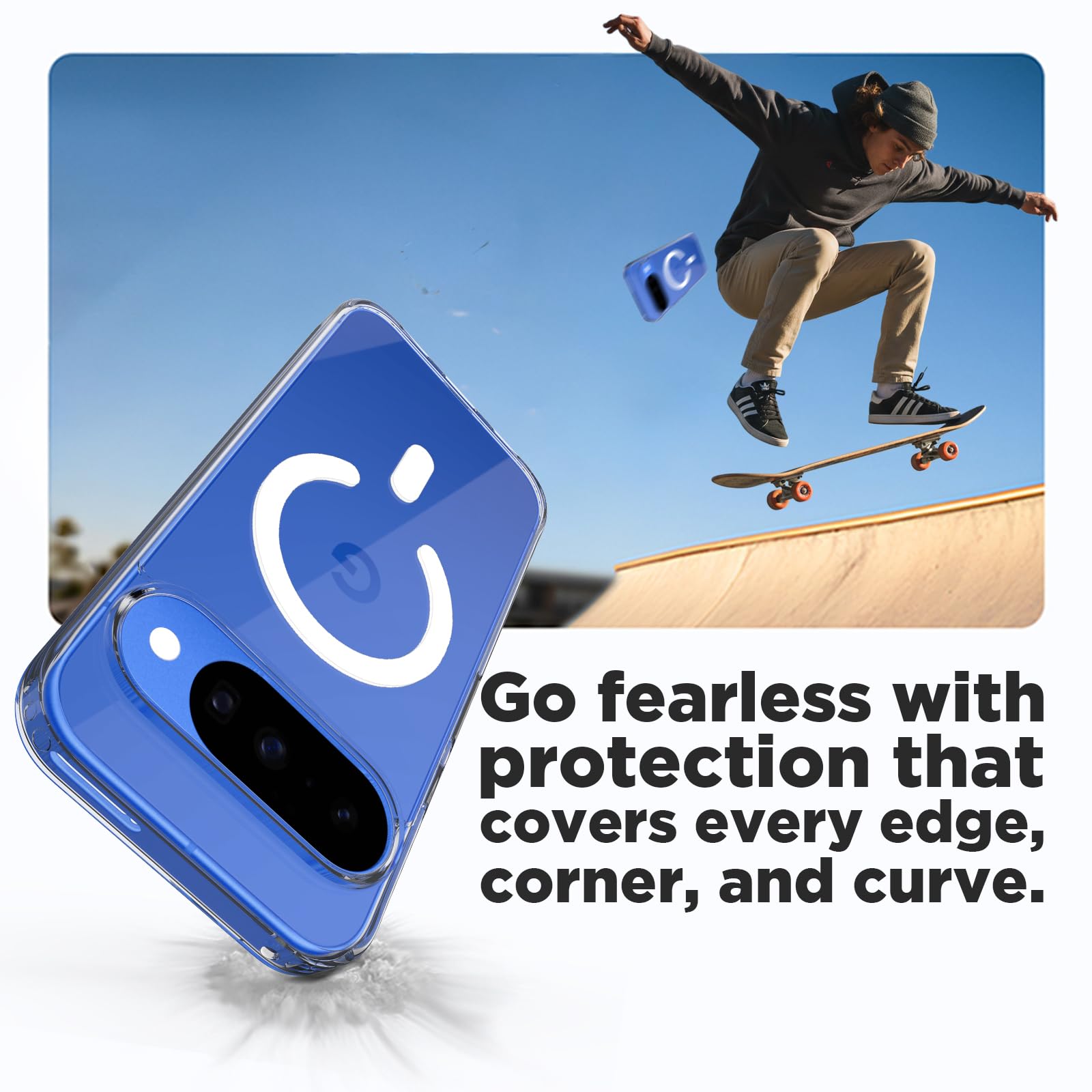 Google Pixel 10 / Pixel 10 Pro Back Cover Case | Clear Hybrid - Clear Smoke Magnetic