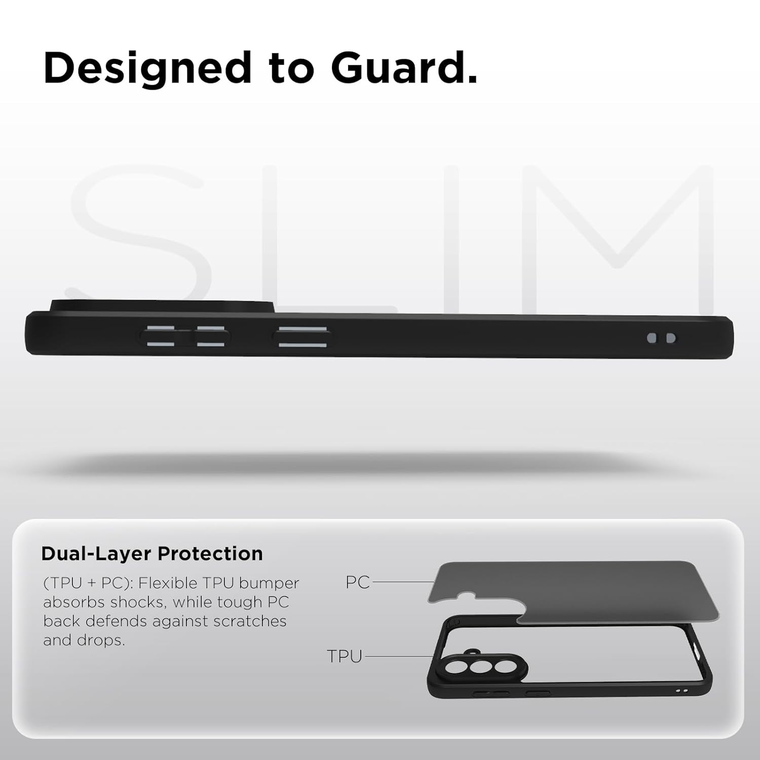 Samsung Galaxy A37 5G Back Cover Case | Sleek Hybrid - Matte Black