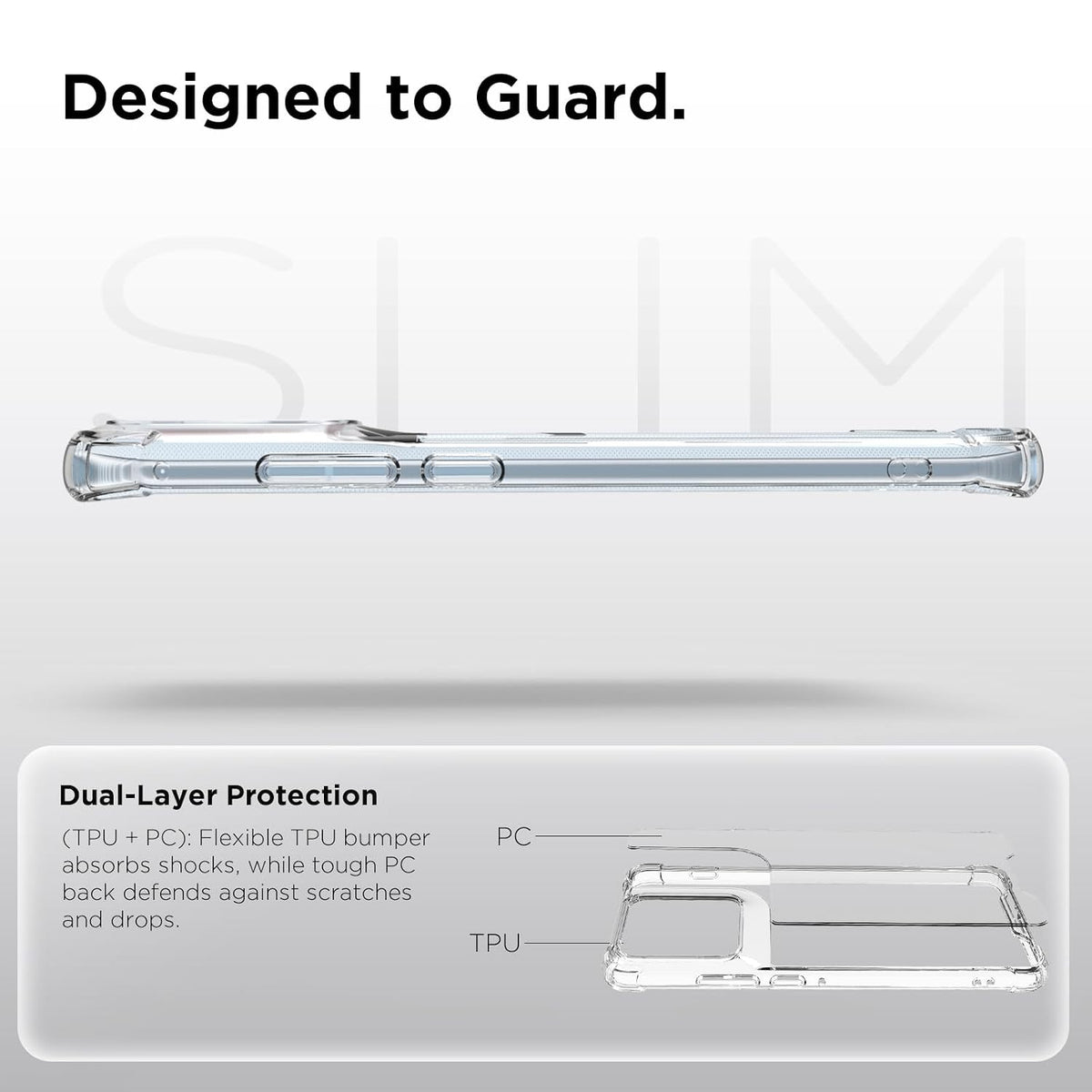 Motorola Edge 70 Fusion Back Cover Case | Clear Hybrid - Clear Smoke