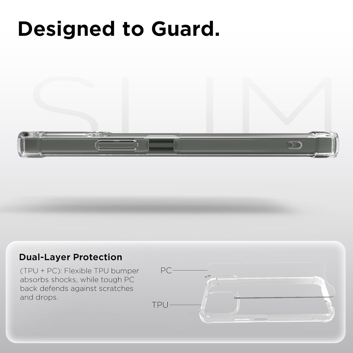 OnePlus N6 Back Cover Case | Clear Hybrid - Clear