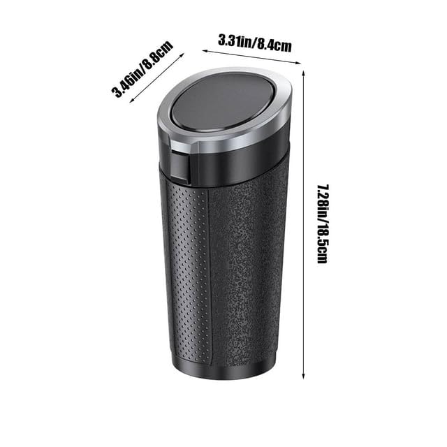 Car Trash Can | Mini Waterproof Cup Holder Dustbin - Silver