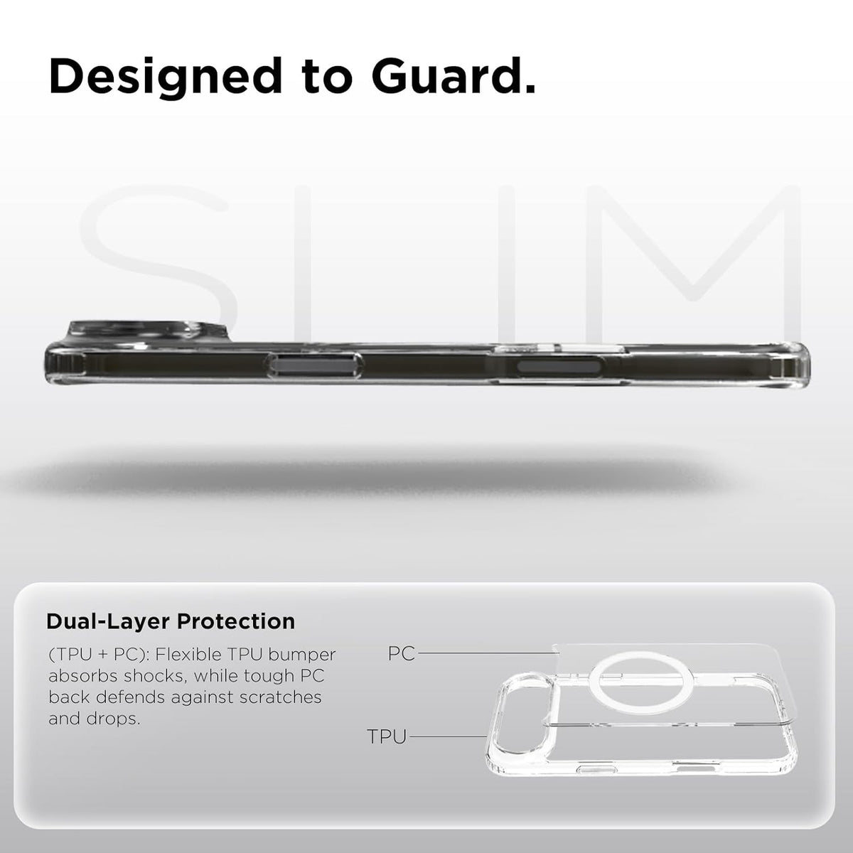 iPhone 17 Air/iPhone Air Back Cover Case | Clear Hybrid - Clear