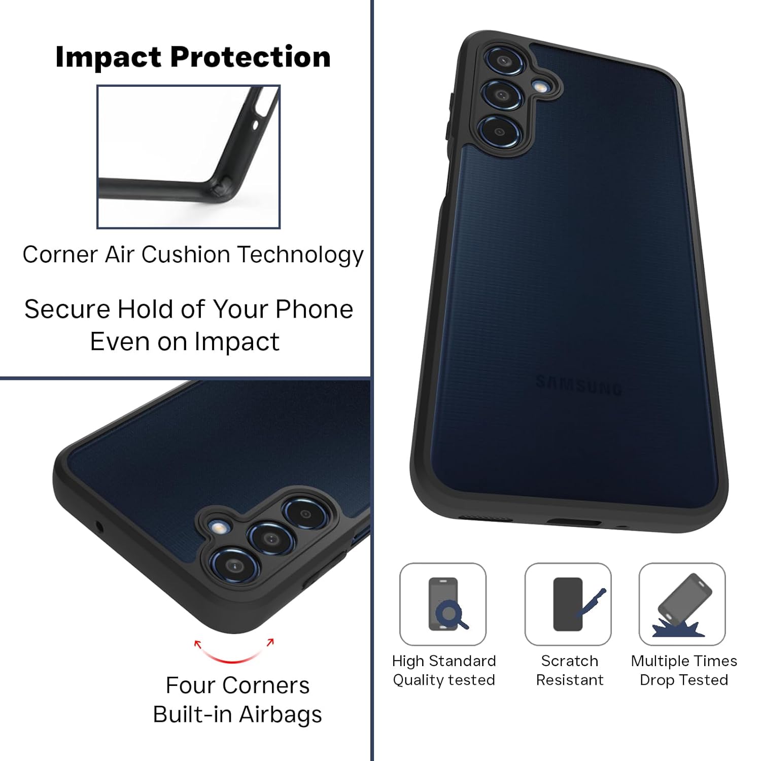 Samsung Galaxy M35 5G Back Cover Case | Sleek Hybrid -