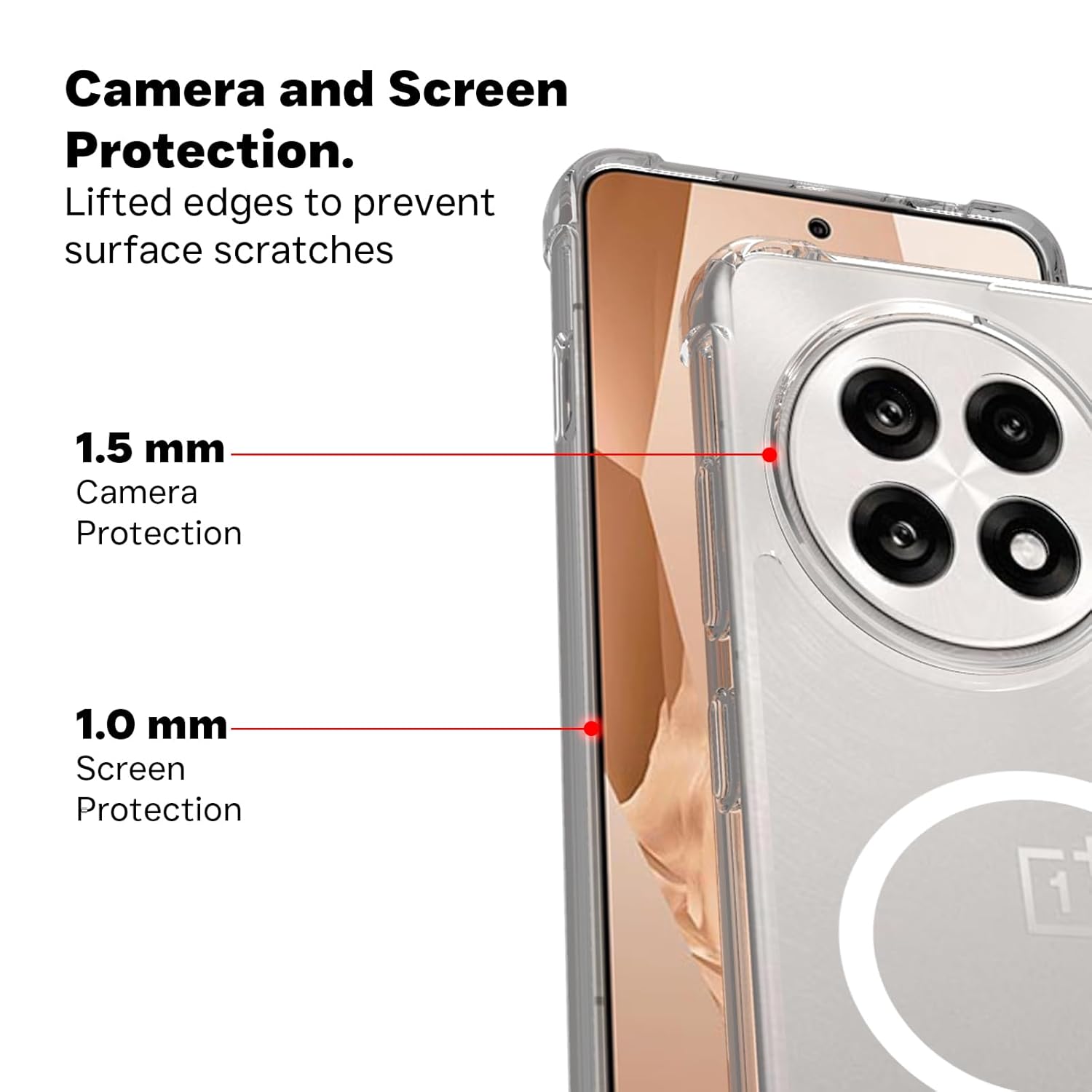OnePlus 13R 5G Back Cover Case | Clear Hybrid - Clear Smoke Magnetic