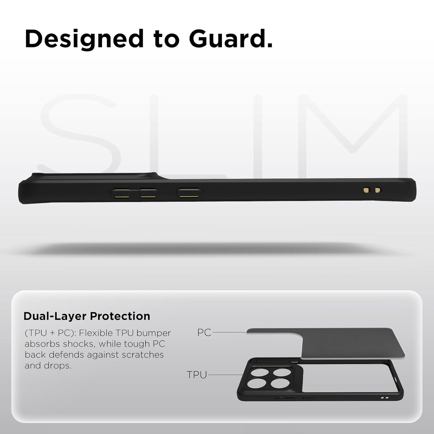 Motorola Signature Back Cover Case | Sleek Hybrid - Matte Black