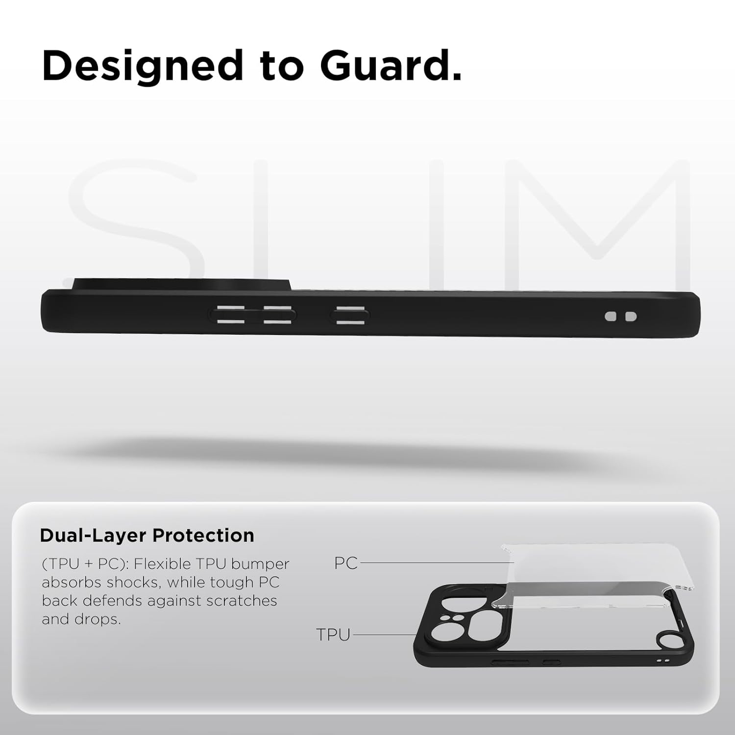 Nothing Phone 4a Pro 5G Back Cover Case | Clear Hybrid - Clear Black