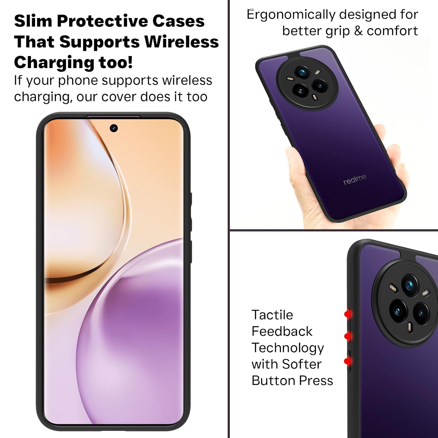 Realme 14 Pro Plus 5G Back Cover Case | Sleek Hybrid - Matte Black