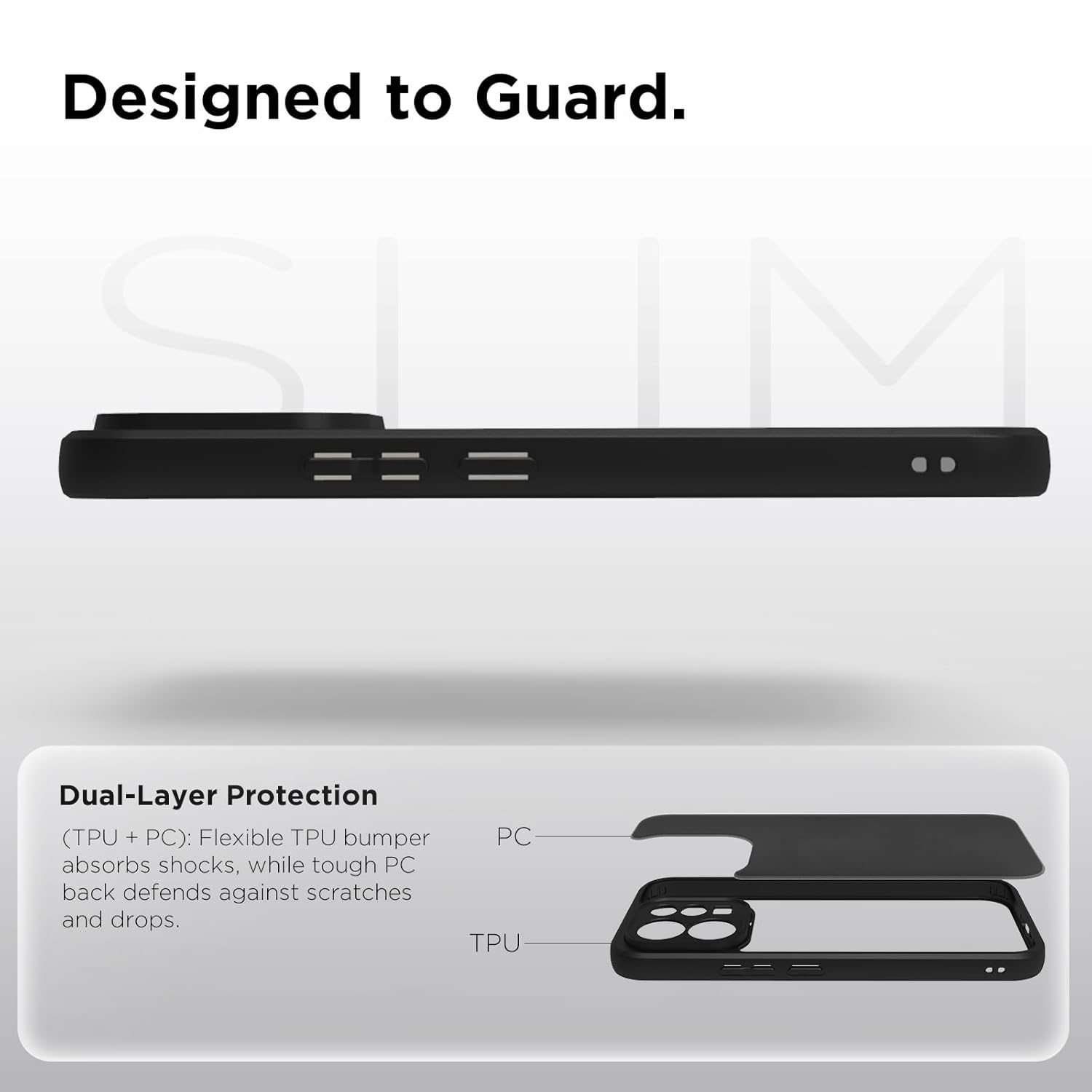 Vivo V70 / V70 Elite 5G Back Cover Case | Sleek Hybrid - Matte Black