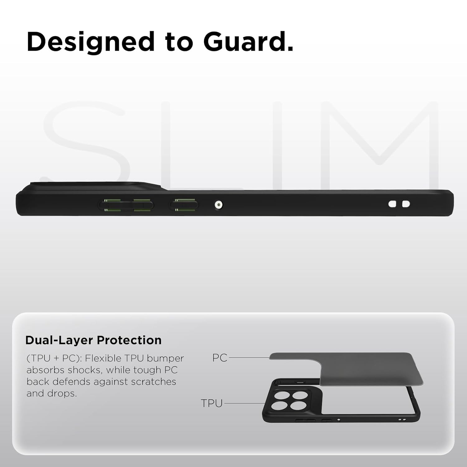Moto Edge 70 5G Back Cover Case | Sleek Hybrid - Matte Black