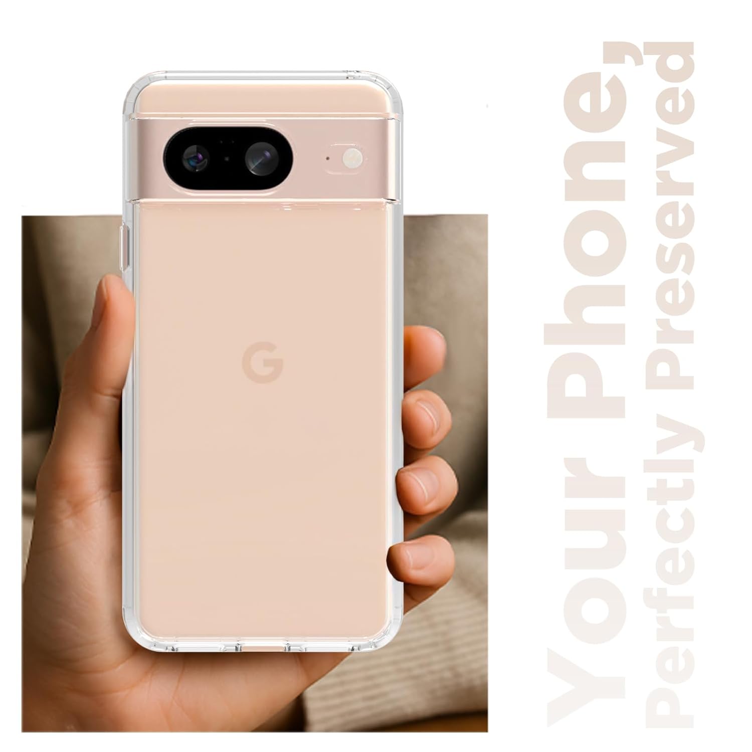 Google Pixel 8 Back Cover Case | Clear Hybrid - Clear