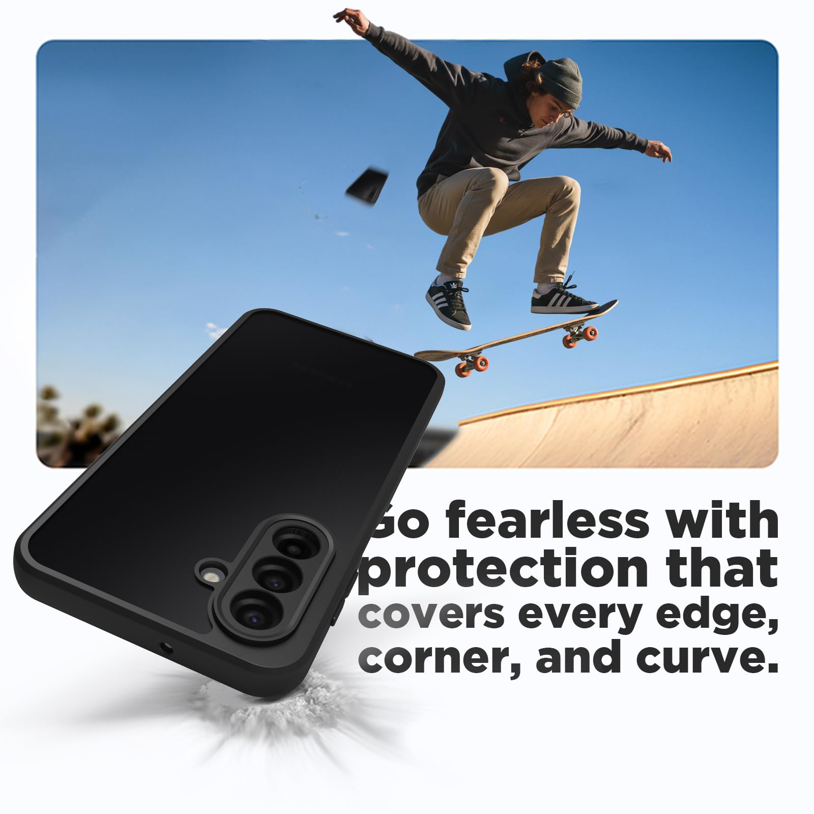 Samsung Galaxy A17 5G / M17 5G / F17 5G Back Cover Case | Sleek Hybrid - Matte Black