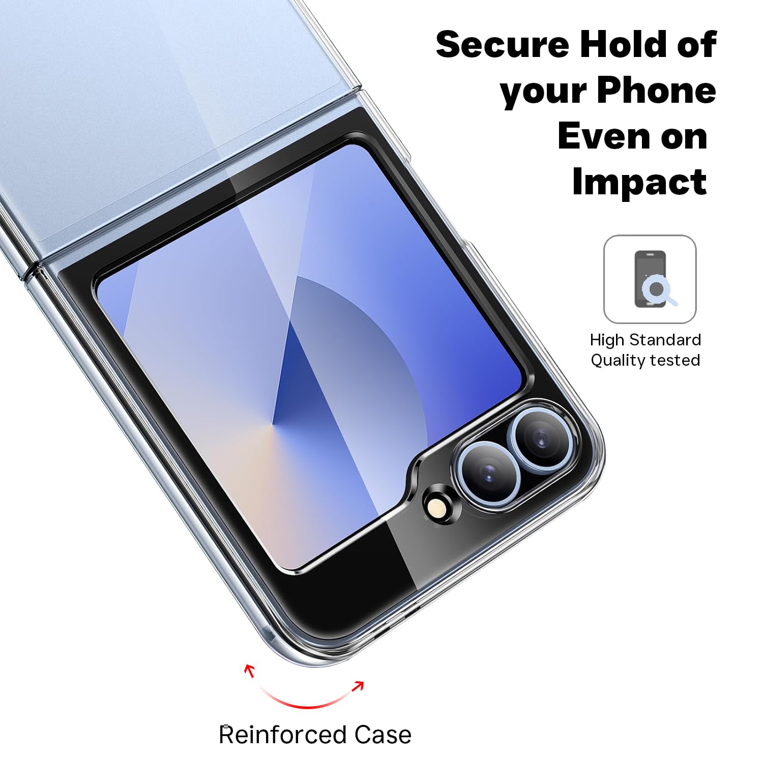 Samsung Galaxy Z Flip 6 / Z Flip 7 FE Back Cover Case | Crystal Hard Shell - Clear