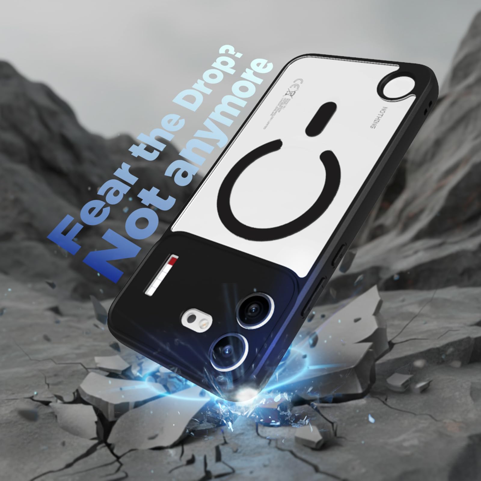 Nothing Phone 4b Back Cover Case | Sleek Hybrid - Clear Black Magnetic
