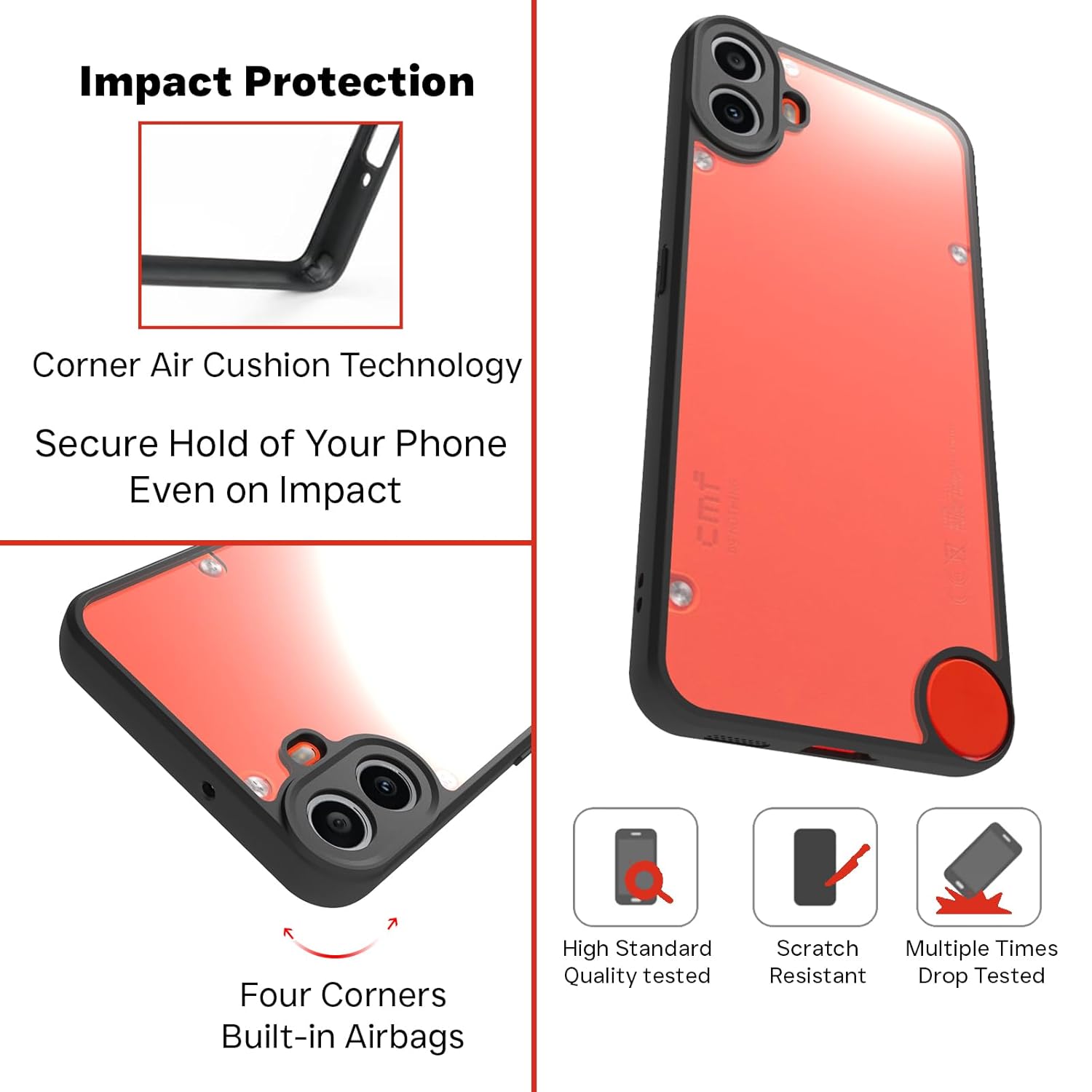 CMF Phone 1 Back Cover Case | Sleek Hybrid - Clear