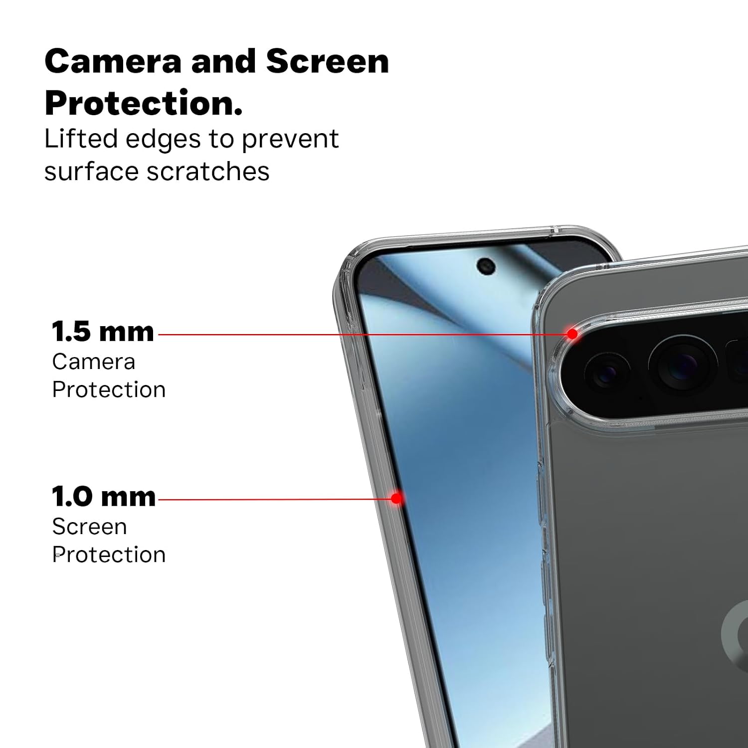 Google Pixel 10 Pro XL Back Cover Case | Clear Hybrid - Clear