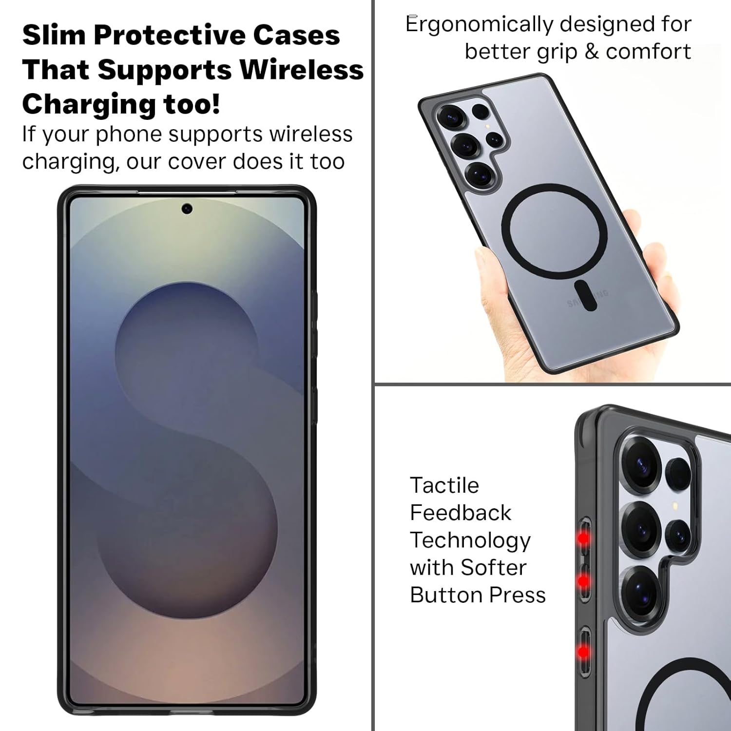 Samsung Galaxy S25 Ultra Back Cover Case | Clear Hybrid - Clear Smoke Magnetic