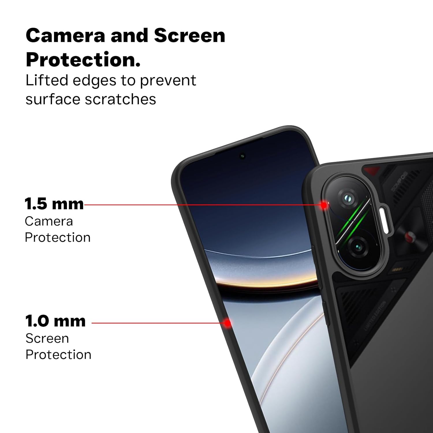 Poco F7 5G Back Cover Case | Sleek Hybrid - Matte Black