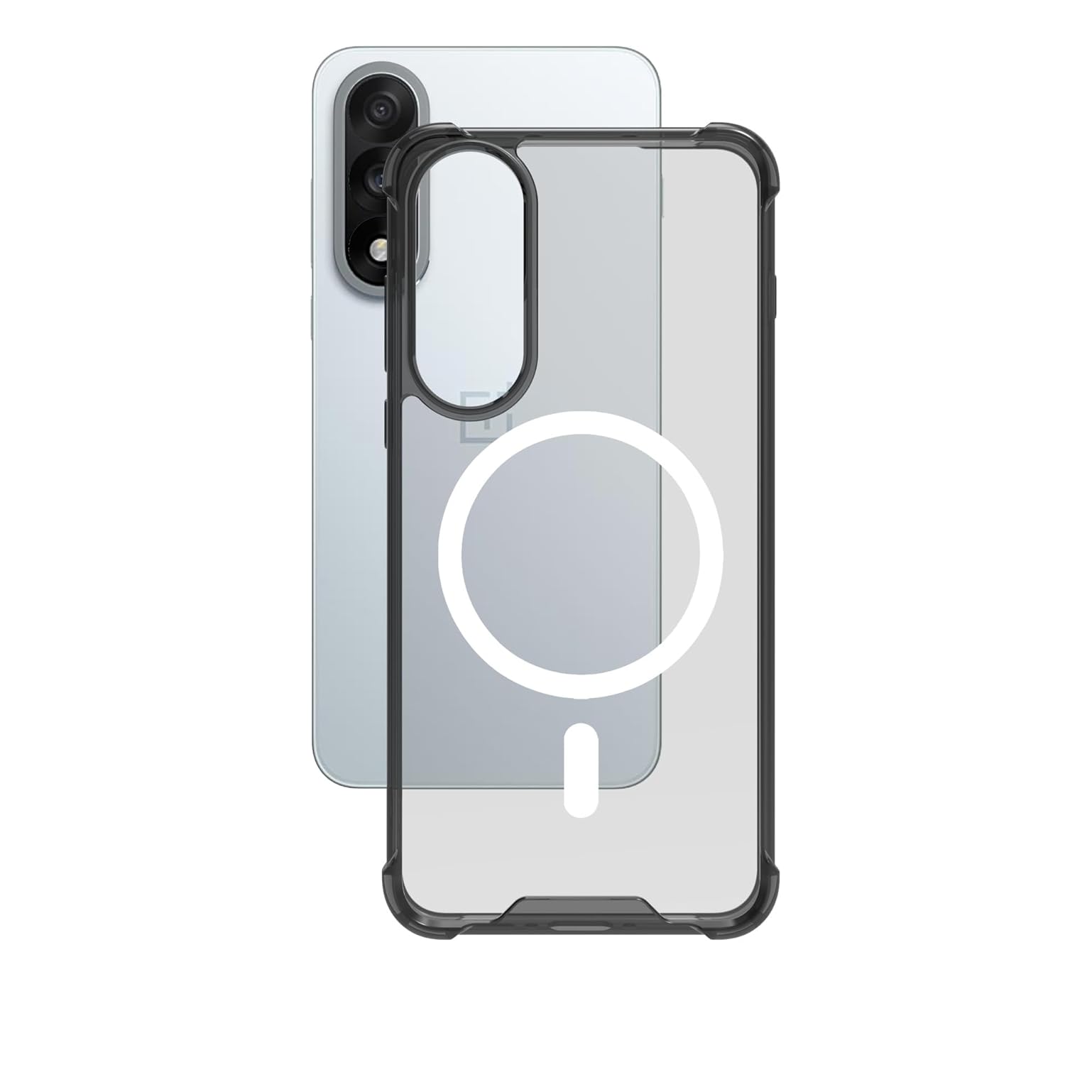 OnePlus Nord 5 5G Back Cover Case | Clear Hybrid - Clear Smoke Magnetic