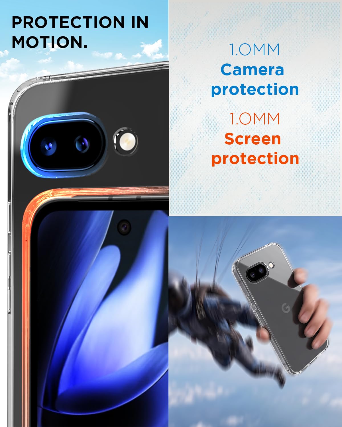 Google Pixel 9a Back Cover Case | Clear Hybrid - Clear