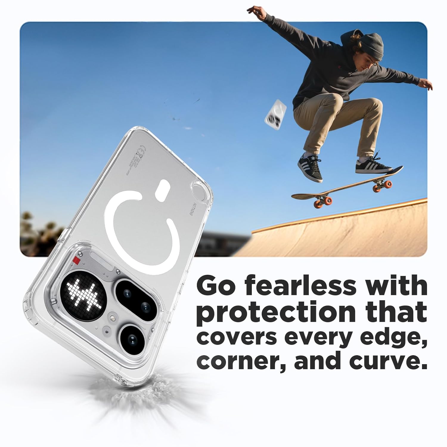 Nothing Phone 4a Pro 5G Back Cover Case | Clear Hybrid - Clear Smoke Magnetic
