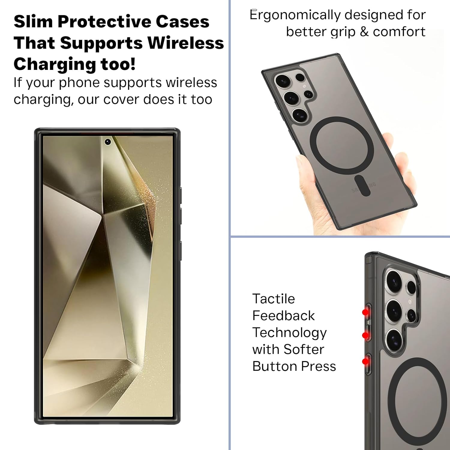 Samsung Galaxy S24 Ultra Back Cover Case | Clear Hybrid - Clear Magnetic