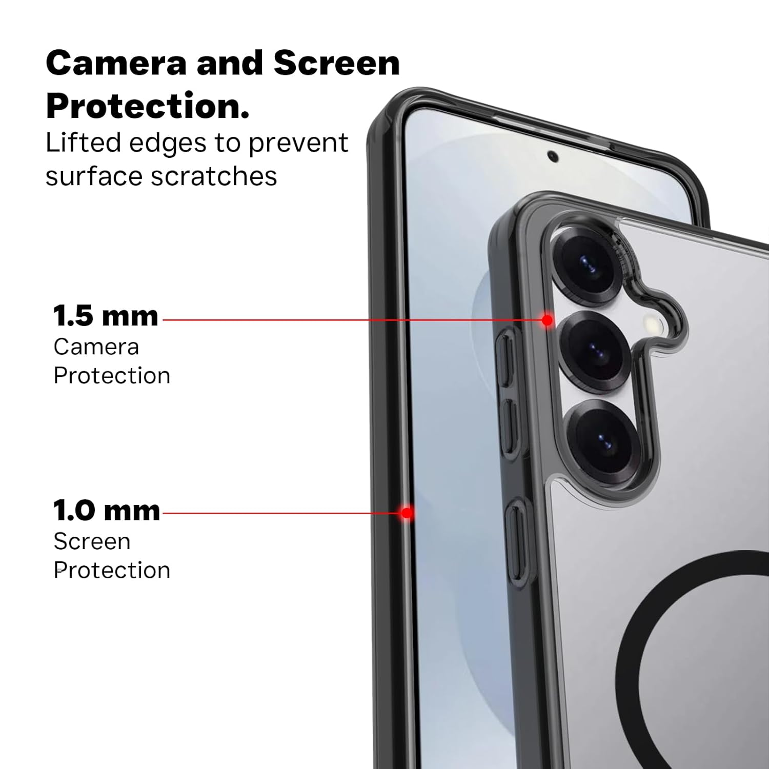 Samsung Galaxy S25 Back Cover Case | Clear Hybrid - Clear Smoke Magnetic