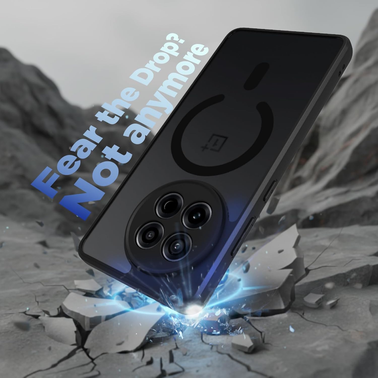 OnePlus 13R 5G Back Cover Case | Sleek Hybrid - Matte Black Magnetic