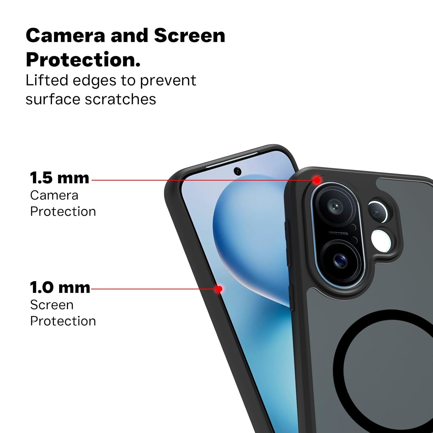 Vivo X200 FE 5G Back Cover Case | Sleek Hybrid - Smoke Black