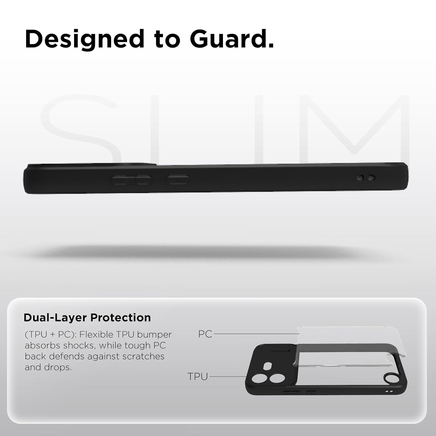 Nothing Phone 4b Back Cover Case | Sleek Hybrid - Clear Black Magnetic