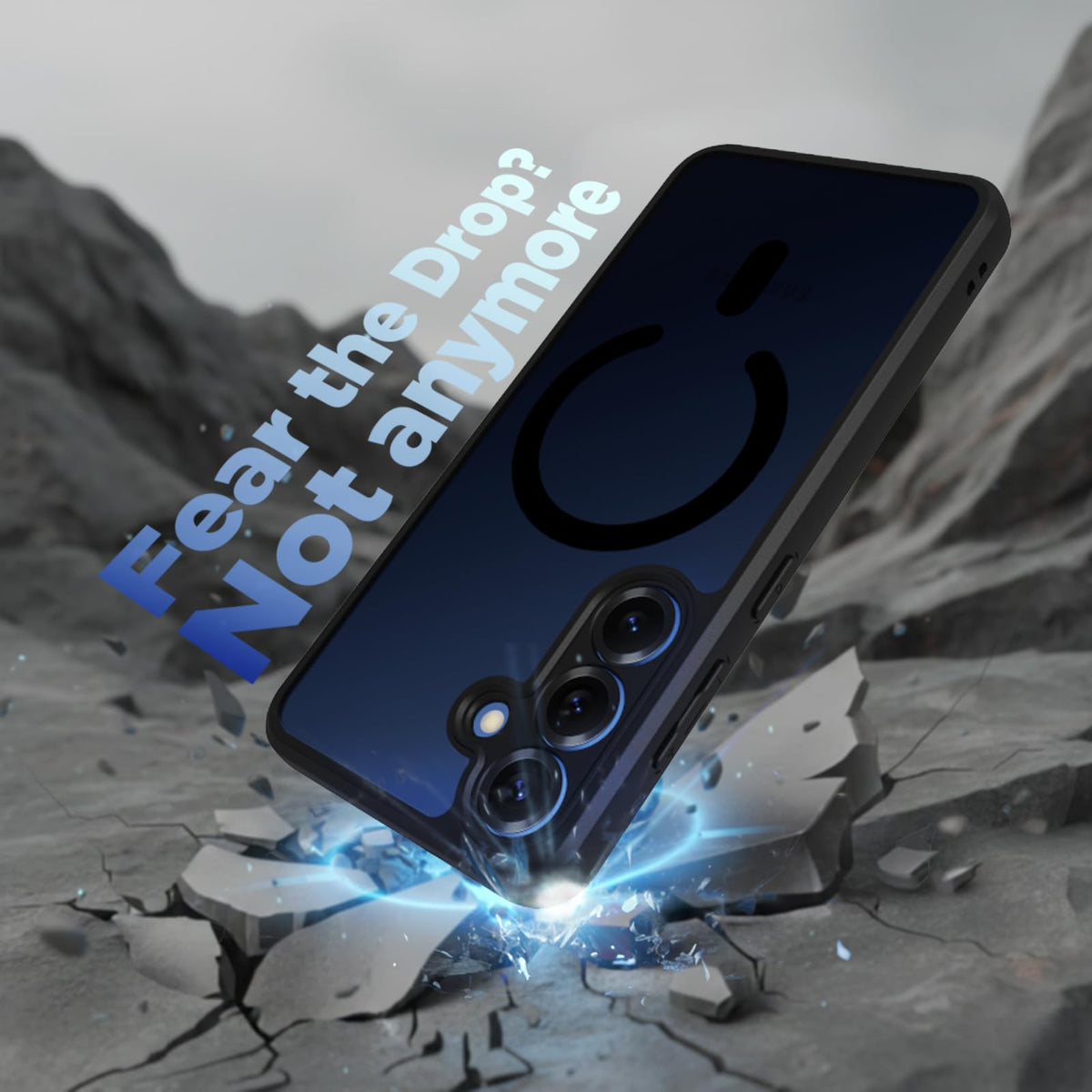 Samsung Galaxy S25 Back Cover Case | Sleek Hybrid - Matte Black Magnetic