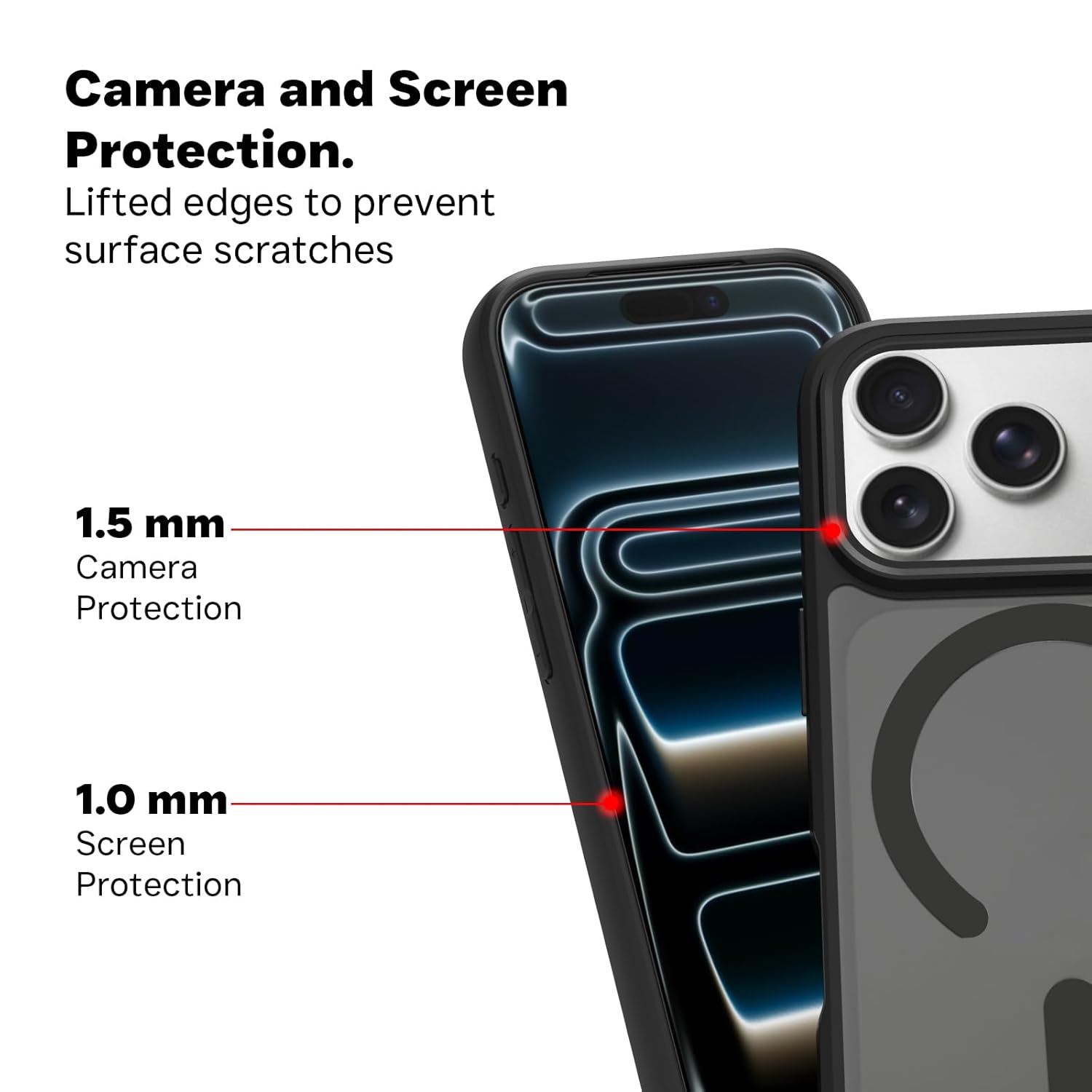iPhone 17 Pro Back Cover Case | Sleek Hybrid - Matte Black Magnetic