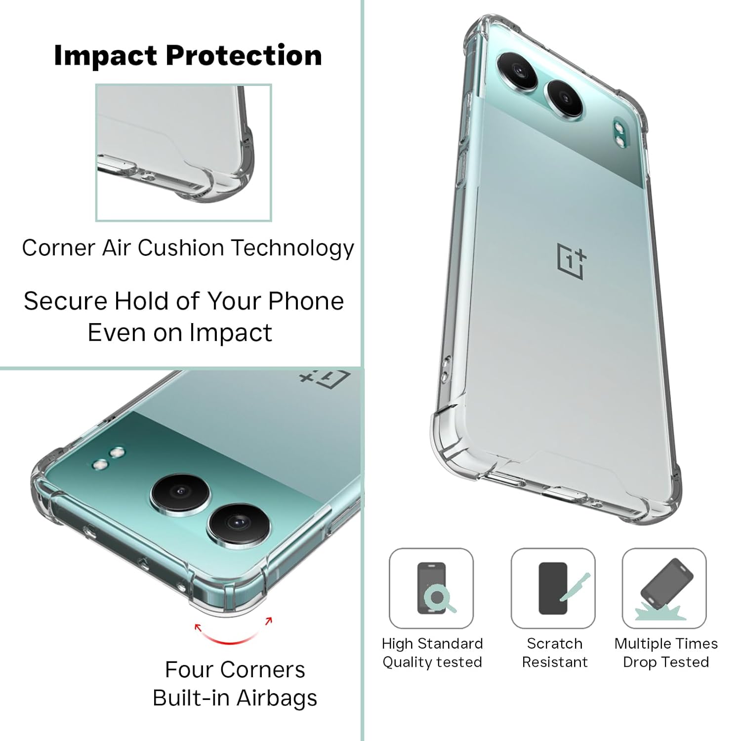 OnePlus Nord 4 5G Back Cover Case | Clear Hybrid - Clear