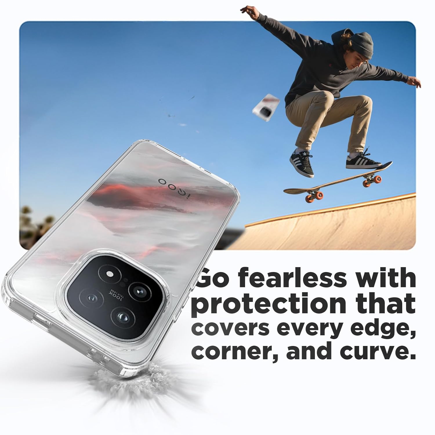 iQOO 15 5G Back Cover Case | Clear Hybrid - Clear