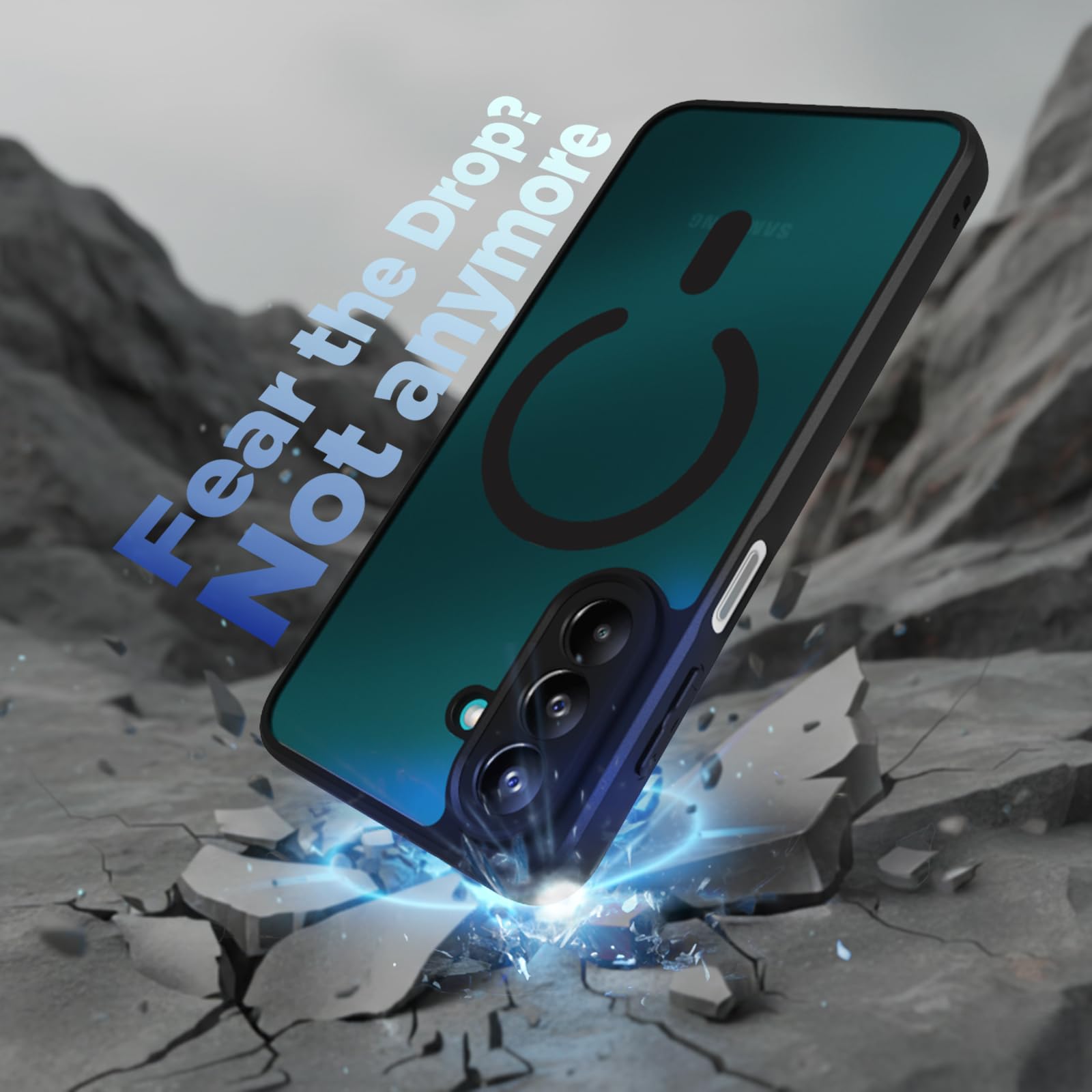 Samsung Galaxy M47 Back Cover Case | Sleek Hybrid - Matte Black Magnetic