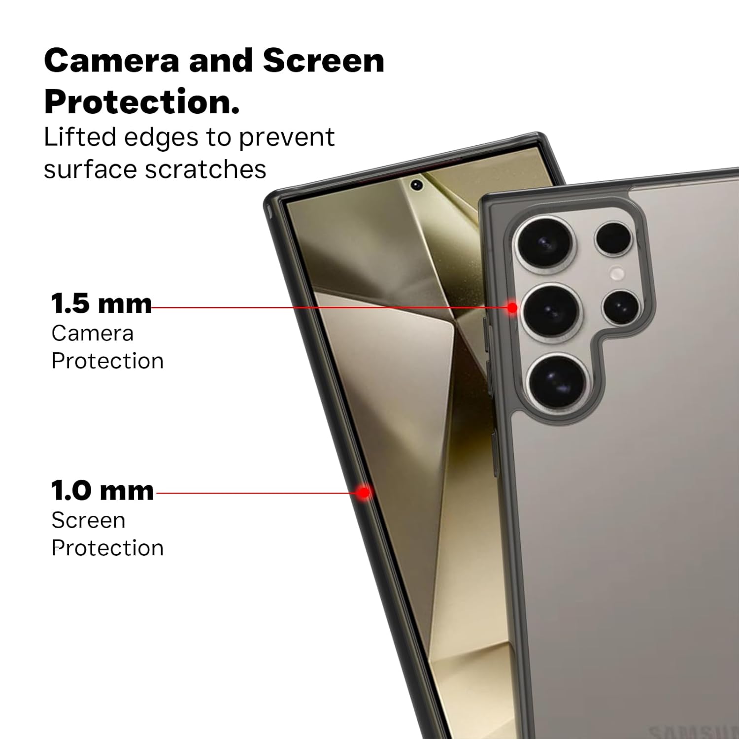 Samsung Galaxy S24 Ultra Back Cover Case | Clear Hybrid - Clear Smoke