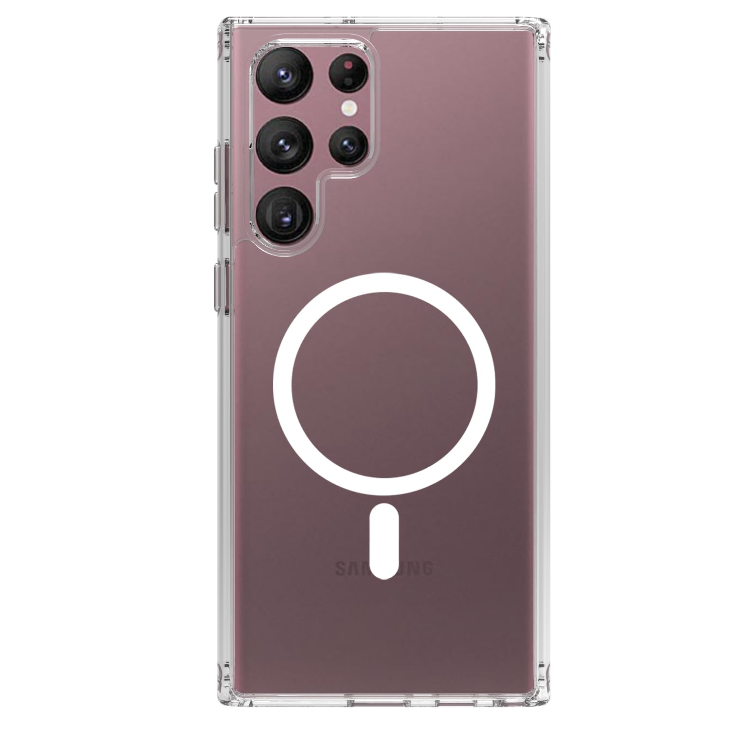 Samsung Galaxy S22 Ultra Back Cover Case | Sleek Hybrid - Clear Magnetic