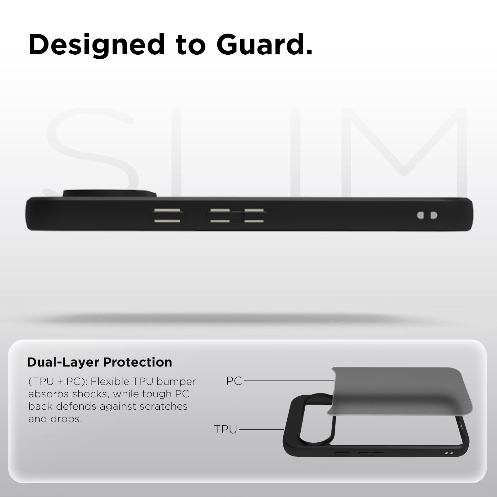 Google Pixel 11 / Pixel 11 Pro Back Cover Case | Sleek Hybrid - Matte Black