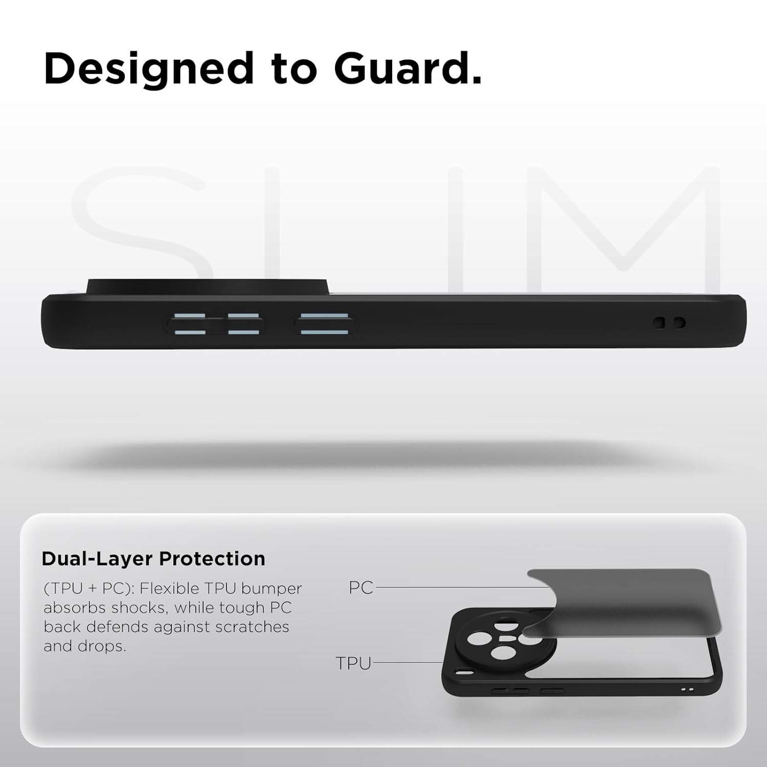 Vivo X300 5G Back Cover Case | Sleek Hybrid - Matte Black