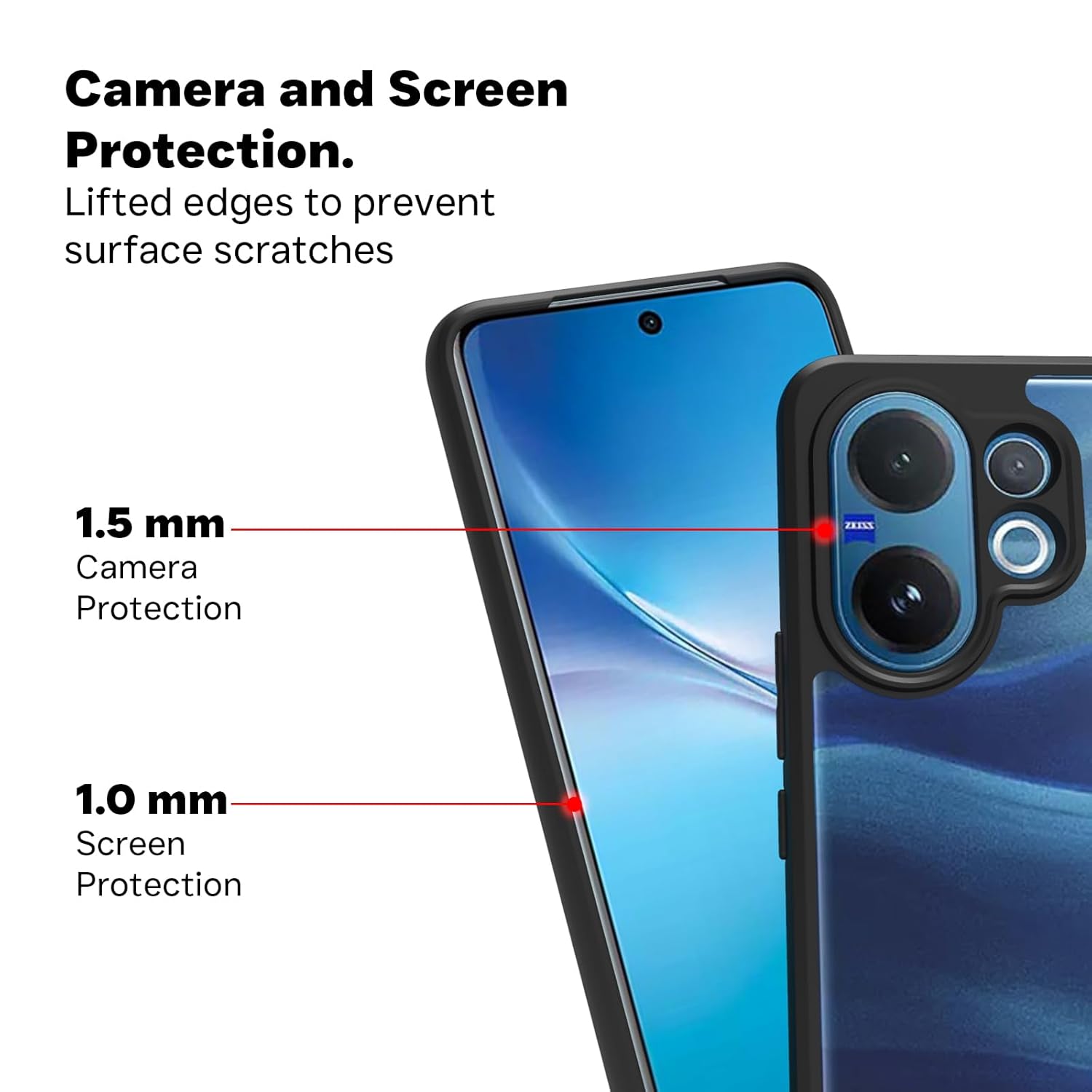 Vivo V60 / T4 Pro / V60e 5G Back Cover Case | Sleek Hybrid - Transparent
