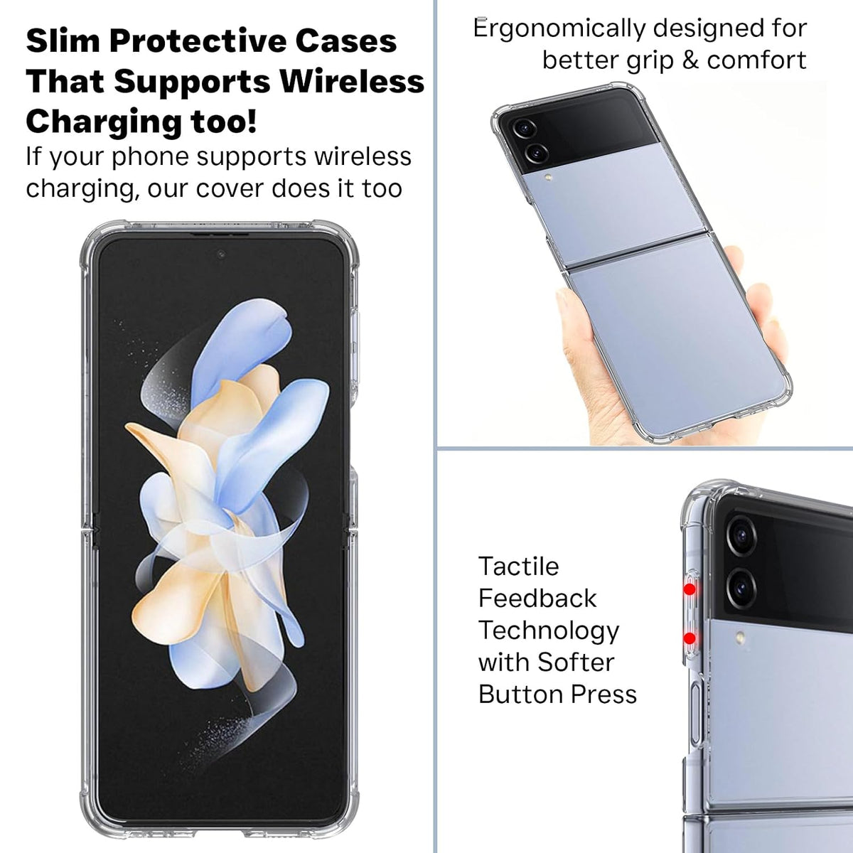 Samsung Galaxy Z Flip 4 Back Cover Case | Clear Hybrid - Clear