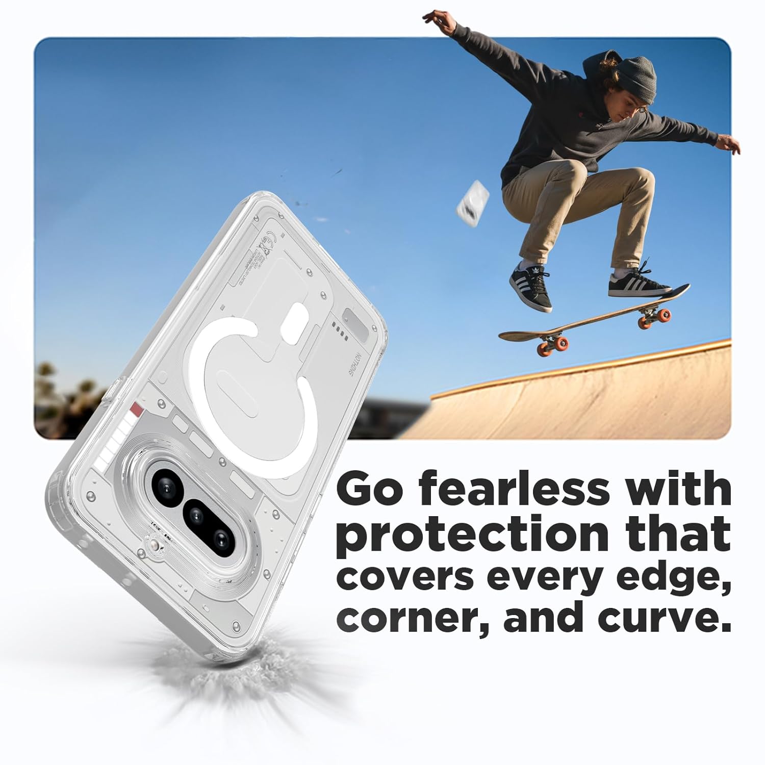 Nothing Phone 4a 5G Back Cover Case | Clear Hybrid - Clear Transparent Magnetic