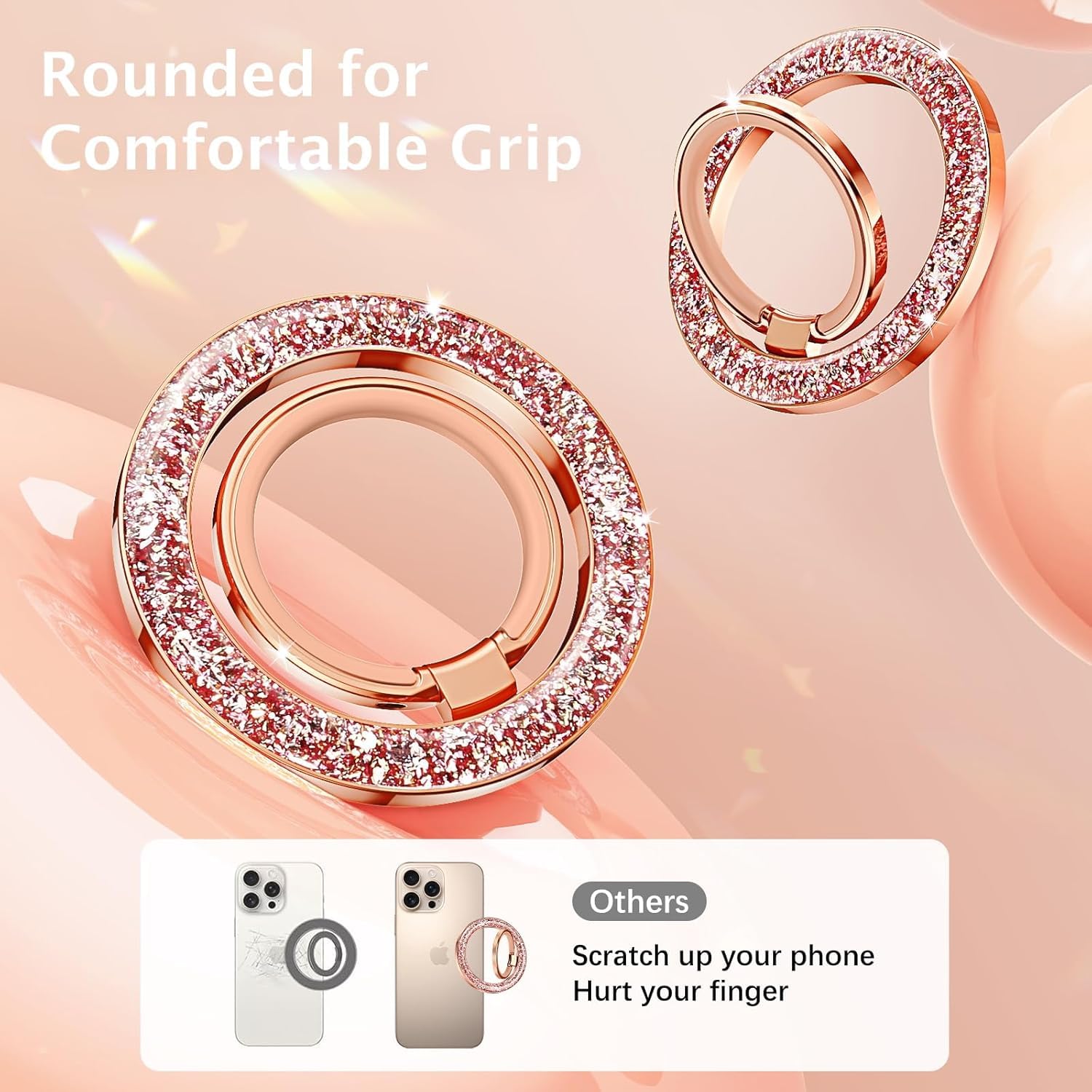 MagSafe Phone Grip & Stand | Ring Holder - Eternal Rose Gold