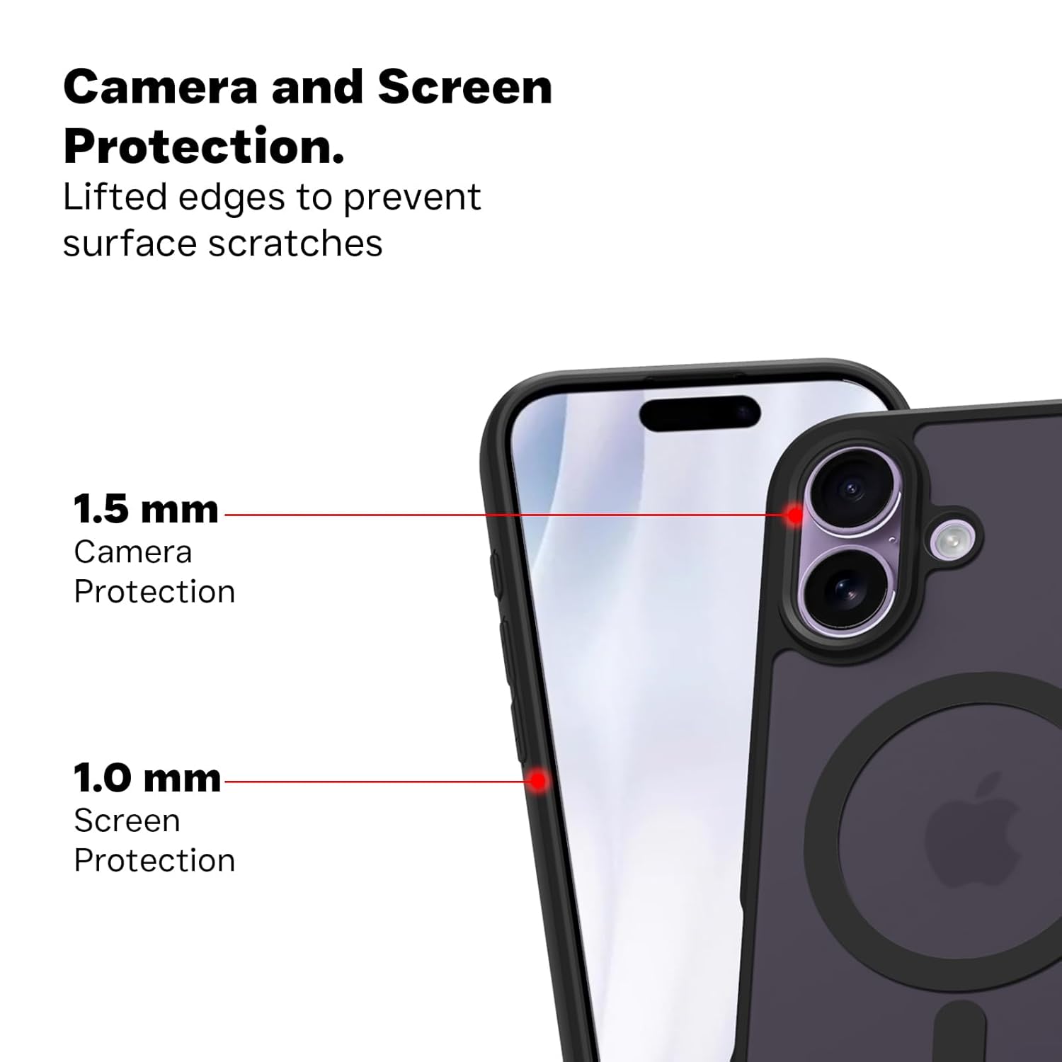 iPhone 17 Back Cover Case | Sleek Hybrid - Matte Black Magnetic