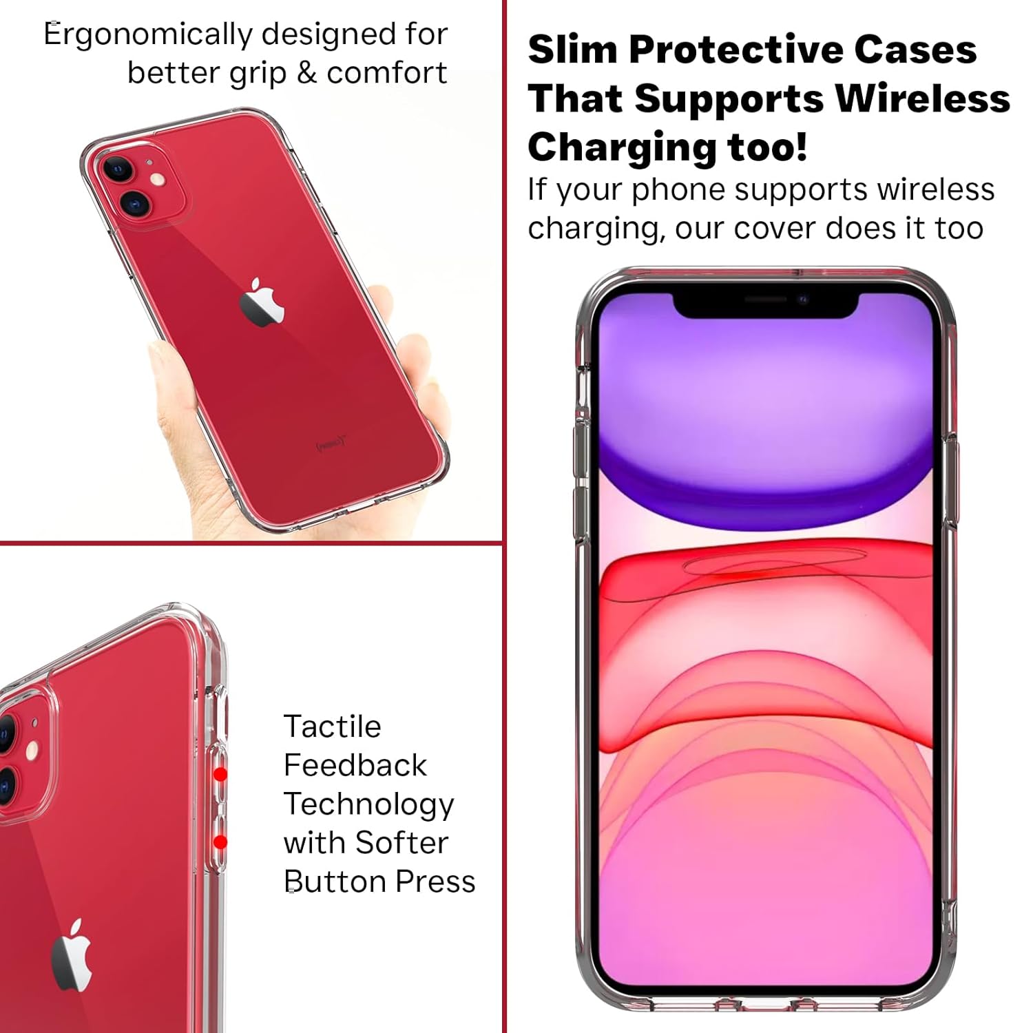 iPhone 11 Back Cover Case | Clear Hybrid - Clear