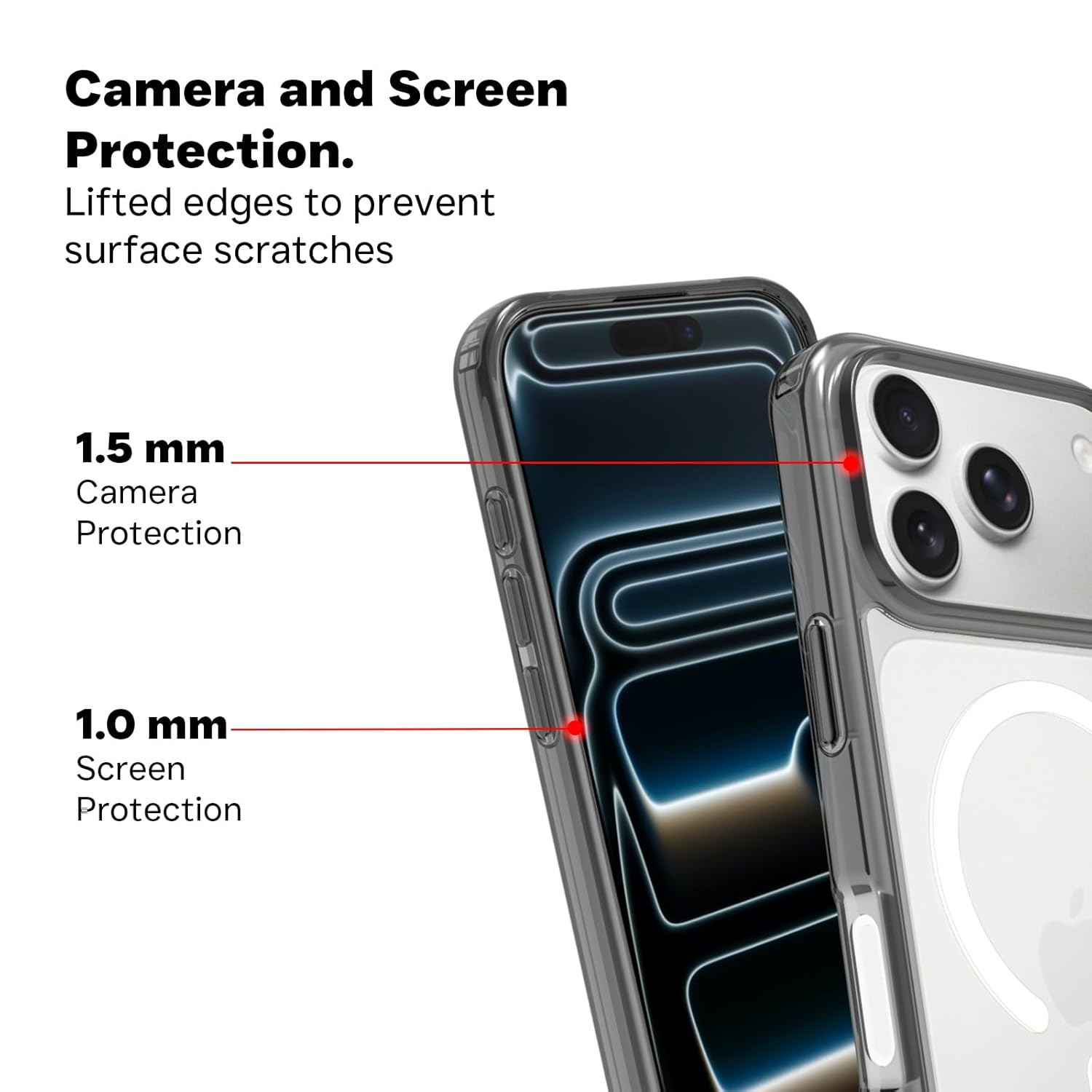 iPhone 17 Pro Back Cover Case | Clear Hybrid - Clear Smoke Magnetic