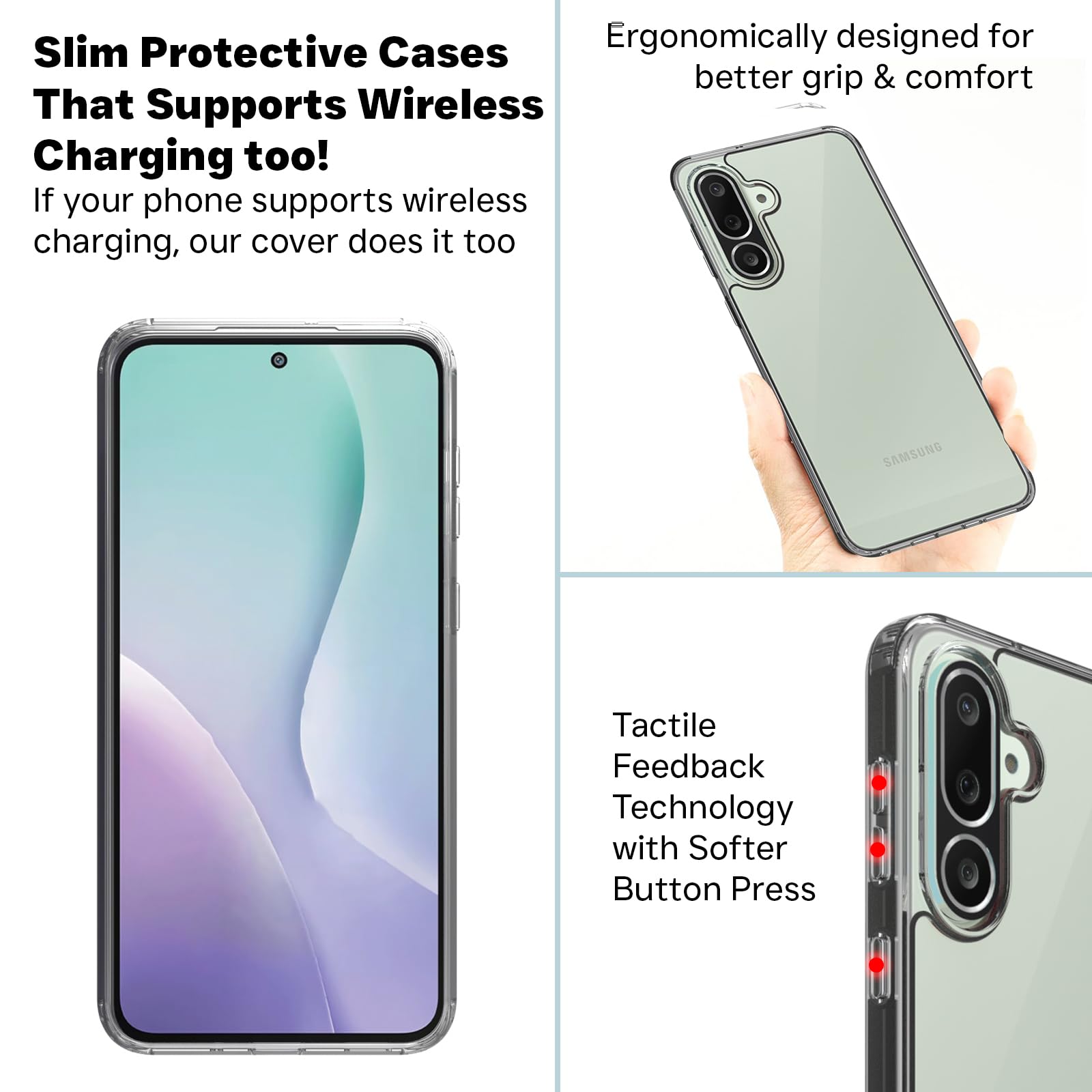 Samsung Galaxy M56 5G / F56 5G Back Cover Case | Clear Hybrid - Clear