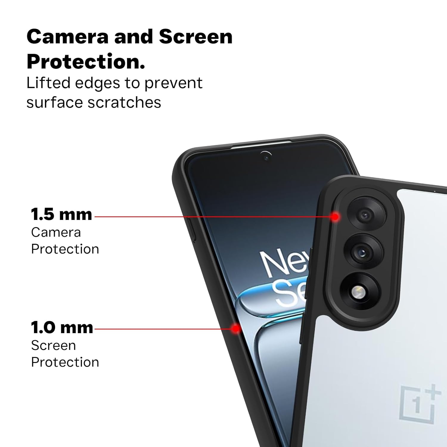 OnePlus Nord 5 5G Back Cover Case | Sleek Hybrid - Clear Black