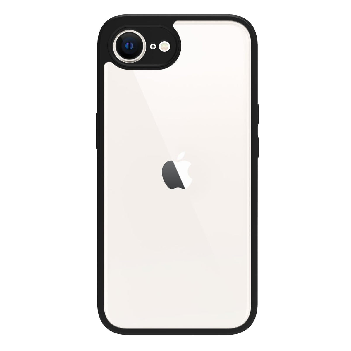 iPhone 17e / iPhone 16e Back Cover Case | Sleek Hybrid - Clear Black Magnetic